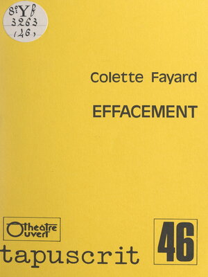 cover image of Effacement